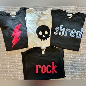 Boys 6 boutique tops with fuzzy appliqué!